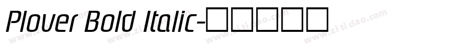 Plover Bold Italic字体转换